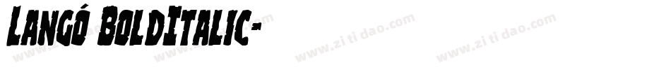 Langó BoldItalic字体转换